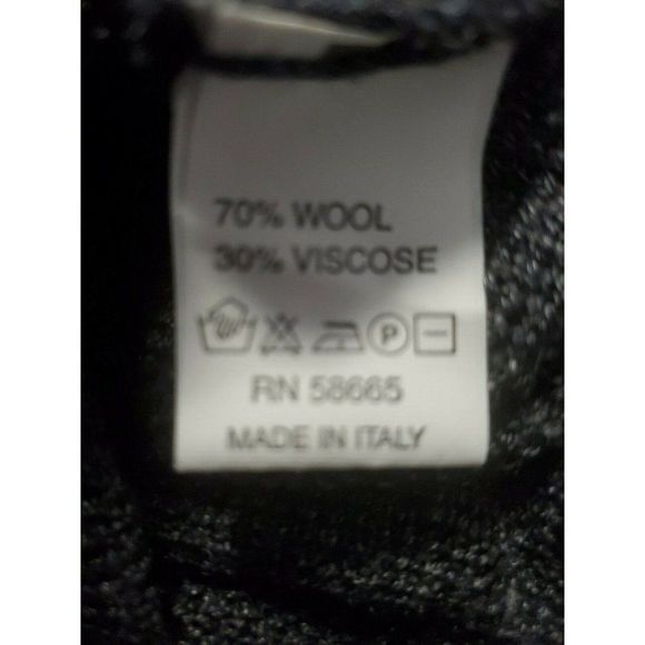 Renzo Italian Men's Sweater Wool Viscose Steel Blue XL - Picture 6 of 6